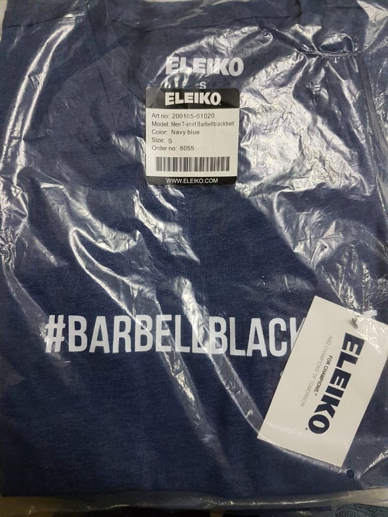 ELEIKO T-SHIRT BARBELL BLACKBELT TALLA S