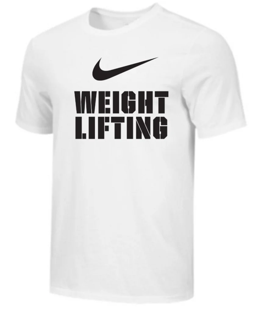 Nike Men’s Weightlifting Stacked Tee – White